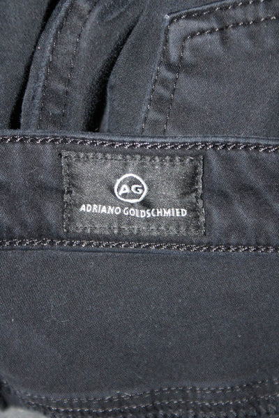 AG Adriano Goldschmied Womens Cotton Blend Mid-Rise Skinny Jeans Black Size 29R