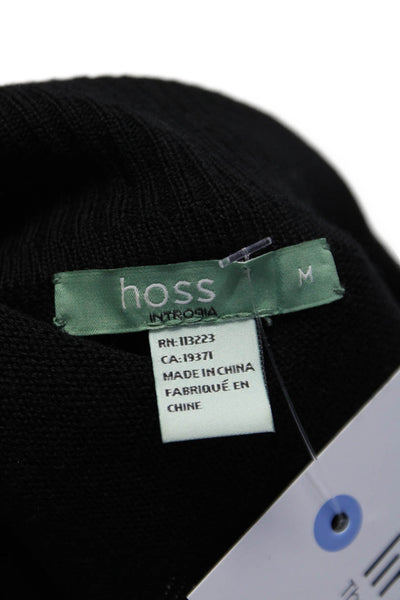 Hoss Intropia Womens Black Off Shoulder Cowl Neck Sleeveless Sweater Dress SizeM