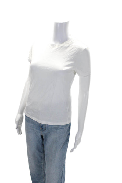 Theory Womens Cotton Round Neck Short Sleeve T-Shirt Top White Size S Lot 2