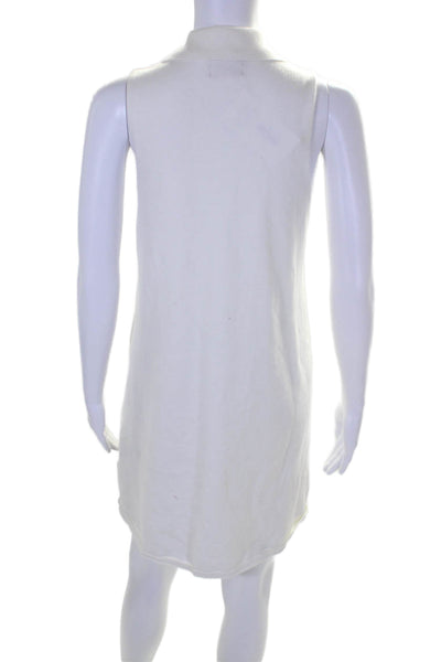 Show Me Your Mumu Womens Knit Collared Sleeveless Button Up Dress White Size S