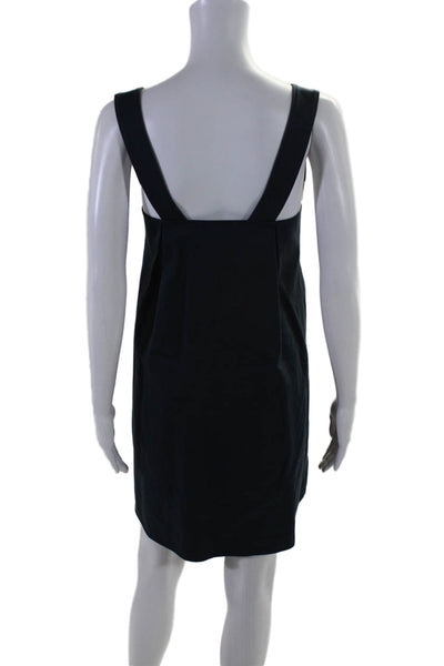 Sea New York Womens Navy Blue Cotton V-Neck Sleeveless A-line Dress Size 4