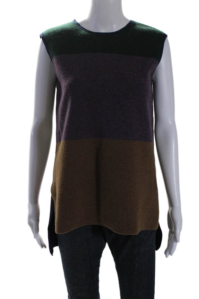 Derek Lam Womens Cashmere Sleeveless Shell Sweater Multi Colored Size Small