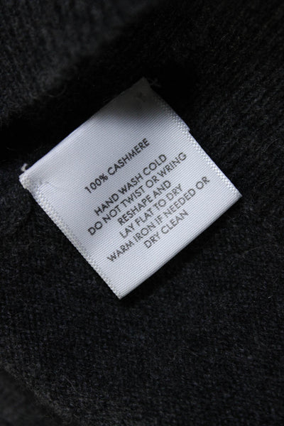 White + Warren Women's Long Sleeves Embellish Cashmere Sweater Gray Size XS