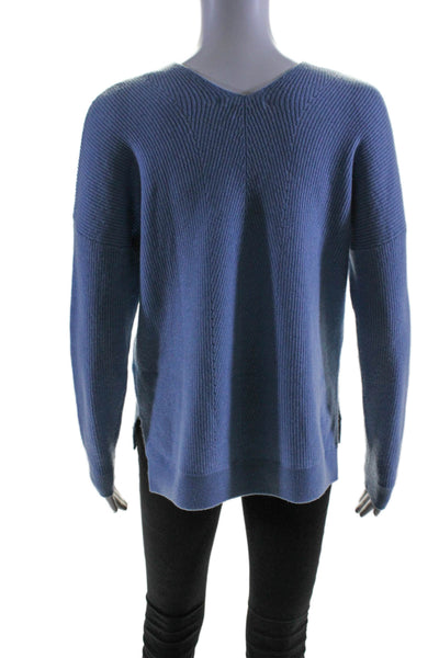 Vince Womens Long Sleeve V Neck Pullover Sweater Blue Size XS