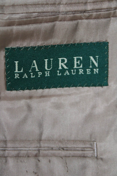 Lauren Ralph Lauren Mens Wool Single Breasted Houndstooth Blazer Brown Size 46