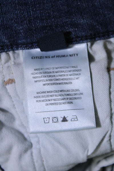 Citizens of Humanity Womens Zip Front Flared Medium Wash Jeans Blue Size 25