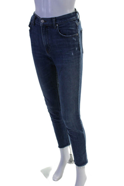 Reformation Womens Denim Five Pocket Mid-Rise Skinny Jeans Blue Size 26