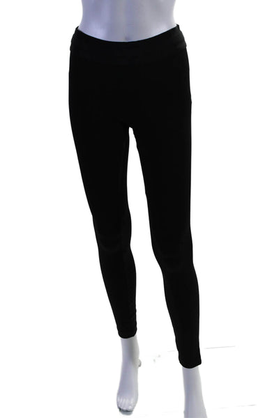 BCBGMAXAZRIA Womens Elastic Waist Mid-Rise Ankle Leggings Black Size XS