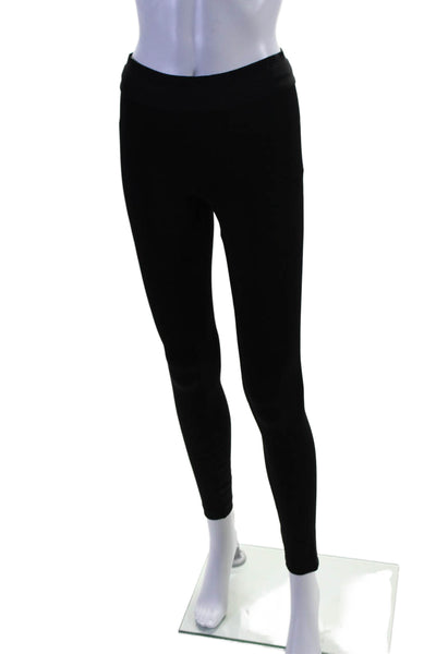 BCBGMAXAZRIA Womens Elastic Waist Mid-Rise Ankle Leggings Black Size XS