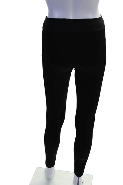 BCBGMAXAZRIA Womens Elastic Waist Mid-Rise Ankle Leggings Black Size XS