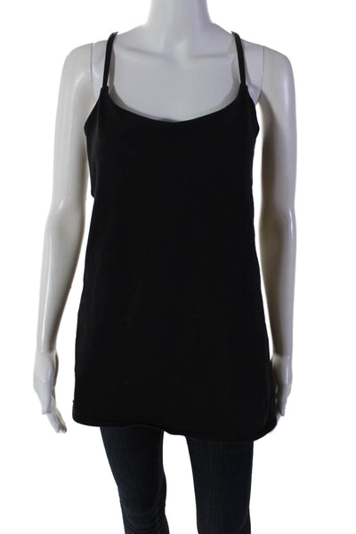 Lululemon Women's Scoop Neck Spaghetti Straps Lace Up Tank Top Black Size M