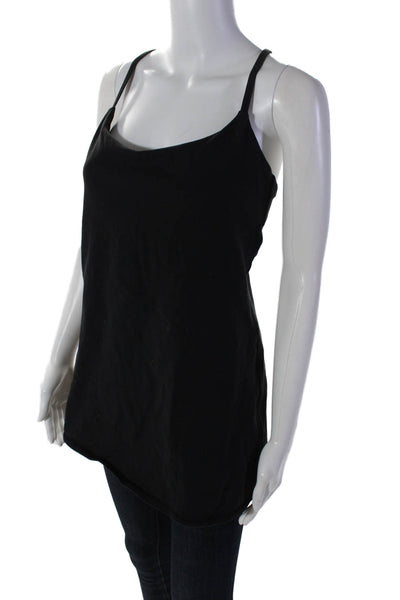 Lululemon Women's Scoop Neck Spaghetti Straps Lace Up Tank Top Black Size M