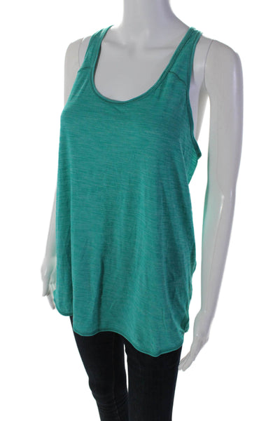 Lululemon Women's Round Neck Sleeveless Athletic Workout Top Green Size M