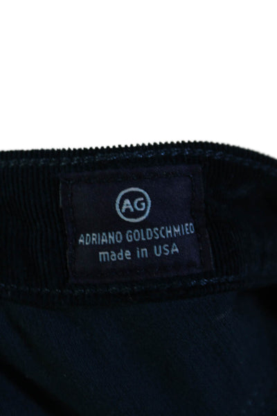 AG Adriano Goldschmied Womens Stevie Corduroy Straight Pants Green Size EUR 28