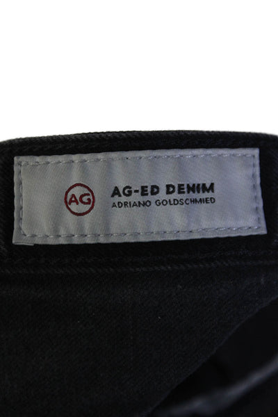 AG Adriano Goldschmied Womens Cotton Phoebe Tapered Leg Jeans Black Size EUR 28