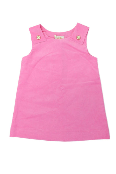 The Beaufort Bonnet Company Girls Corduroy Jumper Dress Pink Size 4T