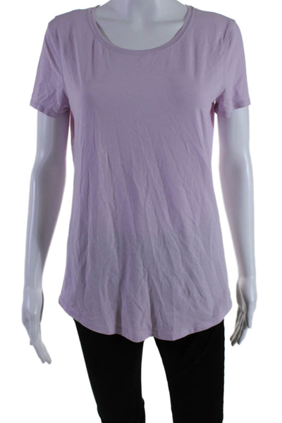 Lululemon Womens Pink Scoop Neck Basic Short Sleeve Tee Top Size M