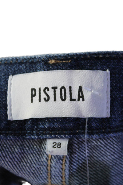 Pistola Women's High Waist Medium Wash Straight Leg Denim Jeans Size 28