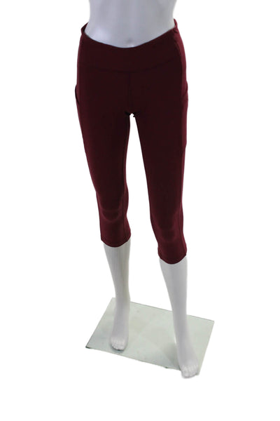 Lululemon Womens High Rise Stretch Knit Capri Leggings Red Size 6