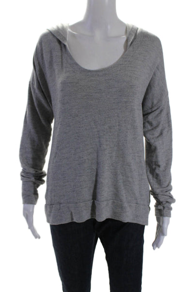 Michael Lauren Women's Hood Long Sleeves Pullover Sweatshirt Gray Size XS