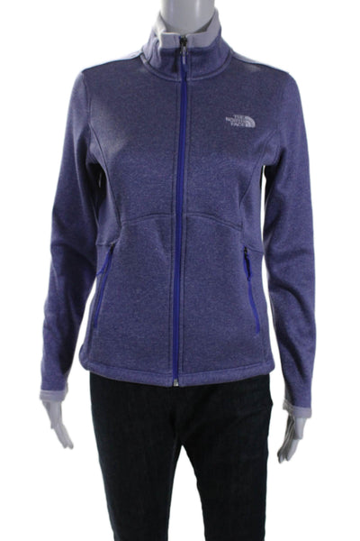 The North Face® Women's Collared Long Sleeves Full Zip Jacket Purple Size S