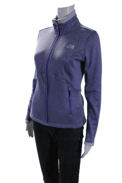 The North Face® Women's Collared Long Sleeves Full Zip Jacket Purple Size S