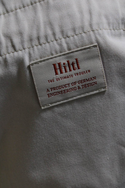 Hiltl Men's Button Five Pockets Flat Front Straight Leg Pants Beige Size 36