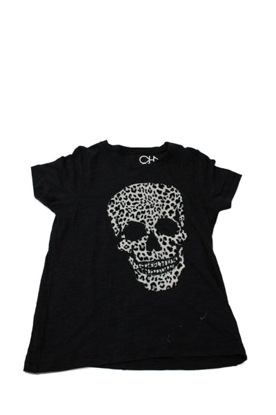 Chaser Womens Short Sleeve Skull & Star Tee Shirts Black Size XS Lot 2