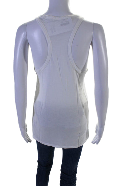 T Alexander Wang Womens Scoop Neck Chest Pocket Tank Top White Size XS