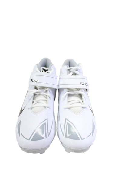 Nike Mens White Trout Fastflex Strap Lace Up Athletic Sneakers Shoes Size 11.5