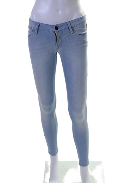 Etienne Marcel Womens Zipper Fly High Rise Light Wash Skinny Jeans Blue Size 24