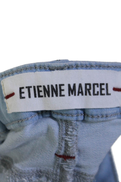 Etienne Marcel Womens Zipper Fly High Rise Light Wash Skinny Jeans Blue Size 24