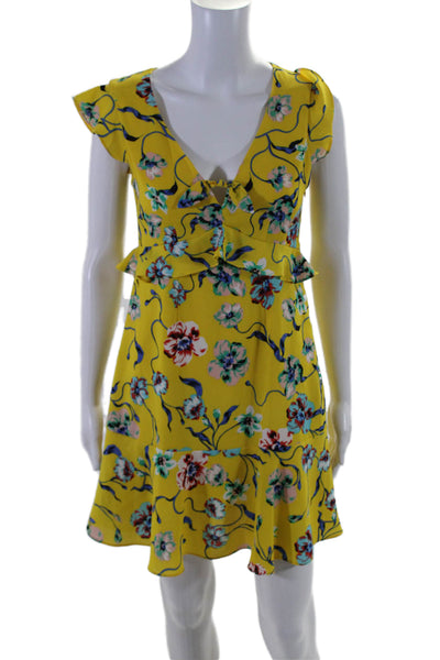 Cooper & Ella Women's V-Neck Sleeveless Tiered Mini Floral Dress Size XS