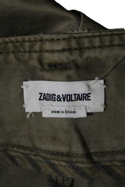 Zadig & Voltaire Womens Cotton Brown Belt Mini A-line Skirt Size 36