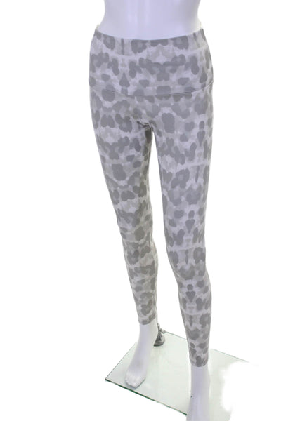 ONZIE Womens Stretch Animal Print Mid-Rise Activewear Leggings Gray Size XS