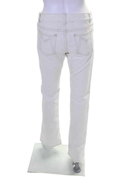 Marc Jacobs Womens Cotton Denim Five Pocket Low-Rise Bootcut Jeans White Size 4