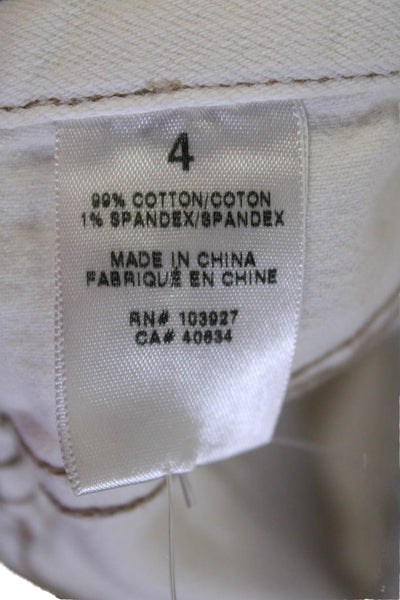 Marc Jacobs Womens Cotton Denim Five Pocket Low-Rise Bootcut Jeans White Size 4