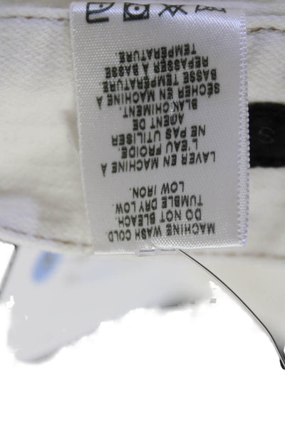 Marc Jacobs Womens Cotton Denim Five Pocket Low-Rise Bootcut Jeans White Size 4