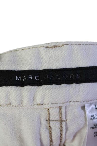 Marc Jacobs Womens Cotton Denim Five Pocket Low-Rise Bootcut Jeans White Size 4