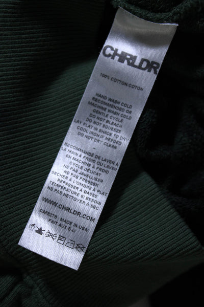 Chrldr Womens Cotton Green Tie Dye Long Sleeve Pullover Hoodie Size XS