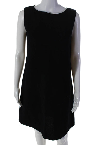 Lafayette 148 New York Womens Geometric Stitched Sleeveless Black Size S