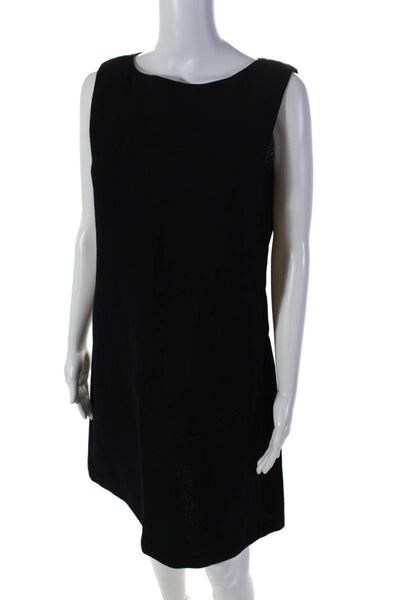 Lafayette 148 New York Womens Geometric Stitched Sleeveless Black Size S