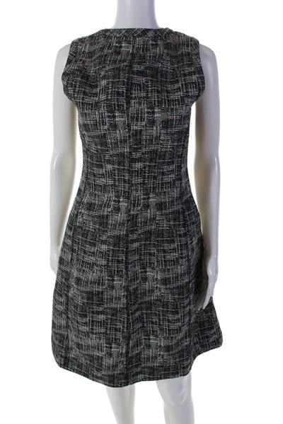 Lafayette 148 New York Womens Sleeveless Middle Zip Dress Multicolored Size 4