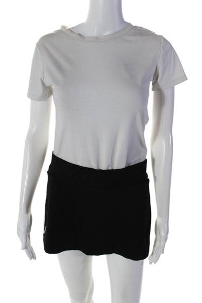 Ralph Lauren Blue Label Womens Pull On Skort Black Silver Size Extra Small