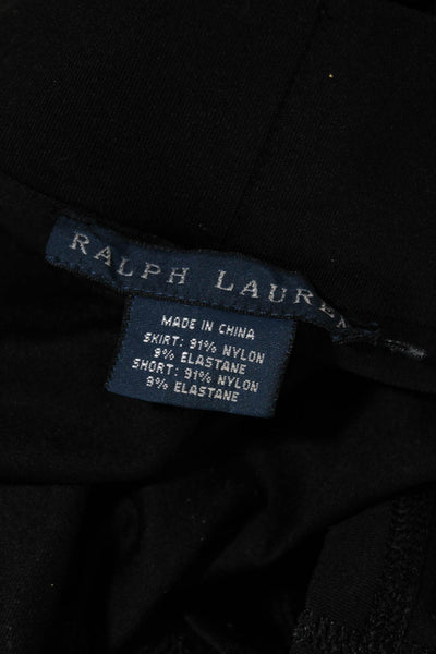 Ralph Lauren Blue Label Womens Pull On Skort Black Silver Size Extra Small