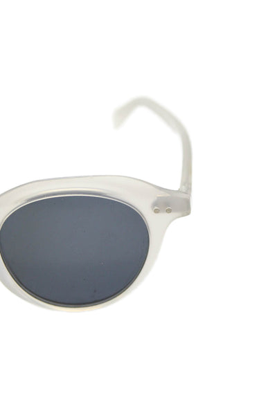 Celine Womens Circular Frame Sunglasses White