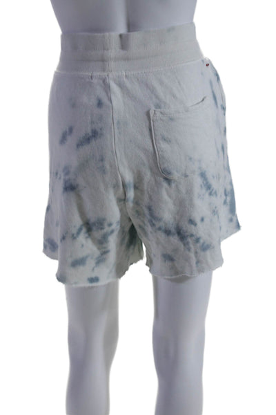 Philanthropy Women's Elastic Drawstring Waist Distress Shorts Tie Dye Size M