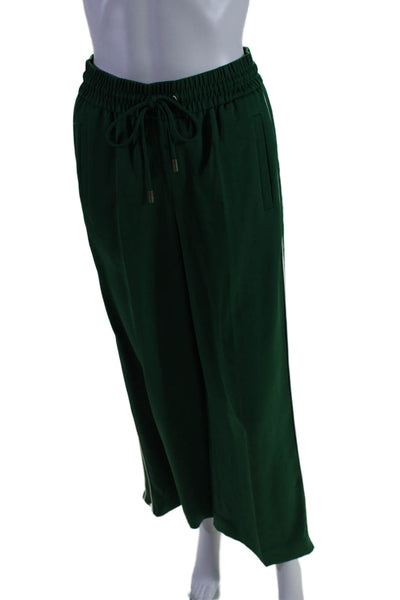 Me + Em Womens Four Pocket Drawstring Waist High-Rise Bootcut Pants Green Size 6