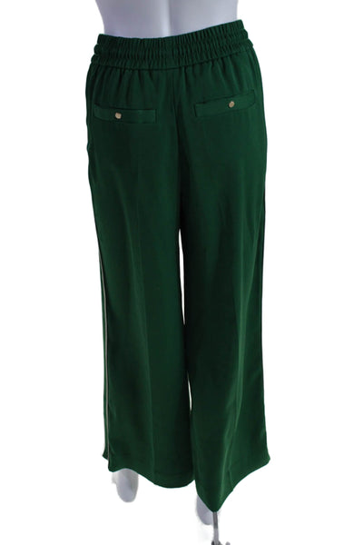 Me + Em Womens Four Pocket Drawstring Waist High-Rise Bootcut Pants Green Size 6