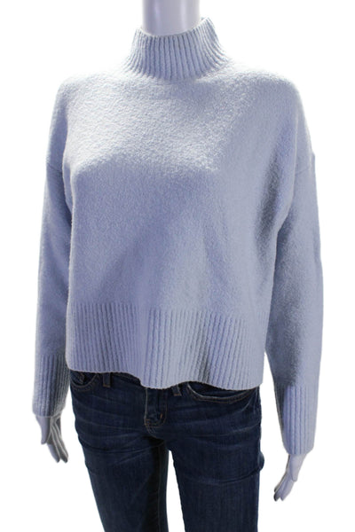 Paris Atelier + Other Stories Womens Mock Neck Long Sleeve Sweater Blue Size S